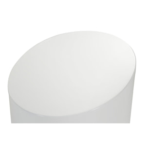 Tables basses gigognes ovales design finition blanc laqué brillant (lot de 2) FAMOSA