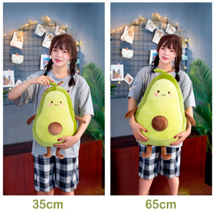 Cuscino extra morbido e soffice design avocado felice. 35 cm.