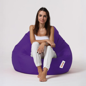 Pouf poire d'extérieur 130x115cm violet KAYAR