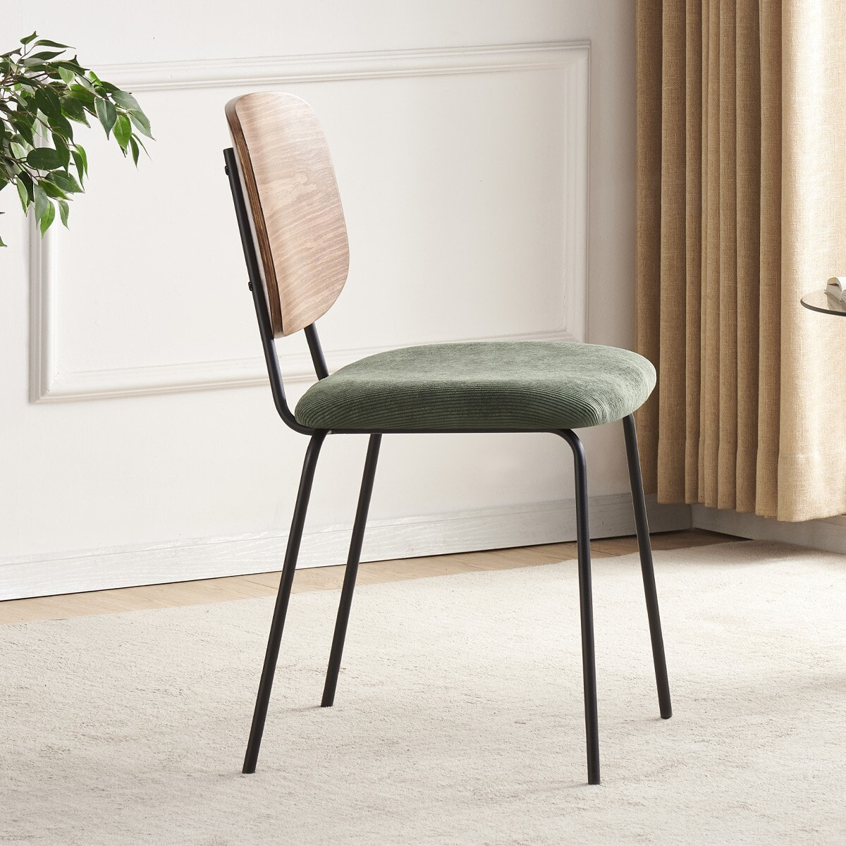 Lot de 2 chaises en velours côtelé - NAYA