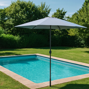 Parasol droit rectangulaire 3 x 2 m gris LIGURIA