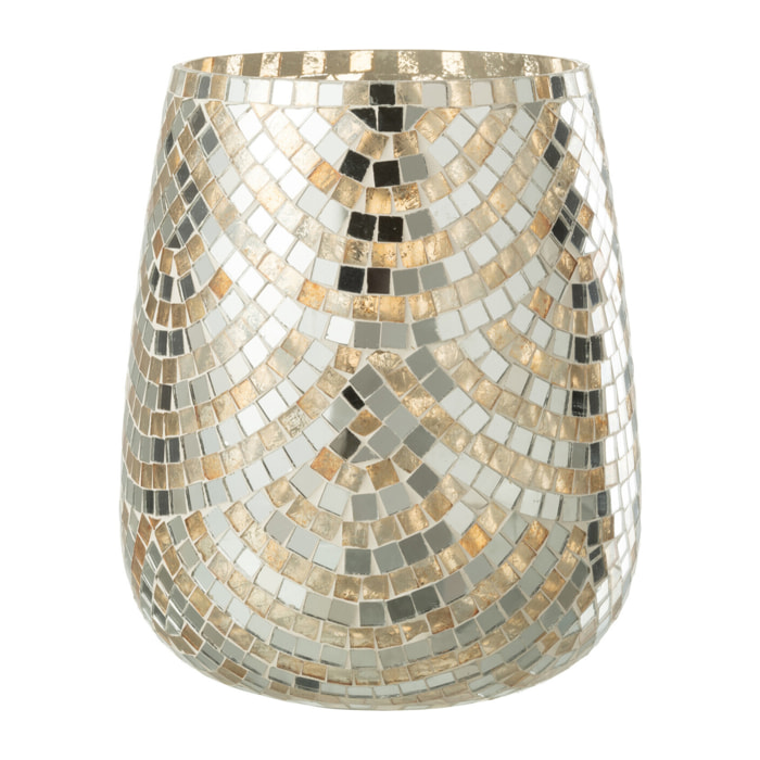 J-Line photophore Mosaic - verre - or/argent - extra large