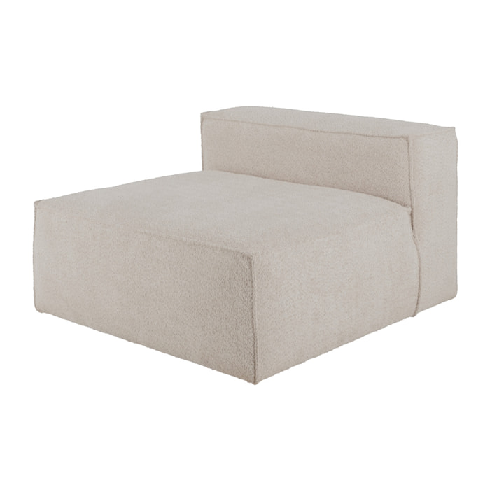 Sillón de bouclé color gris claro de 110x90cm Alto: 70 Largo: 110 Ancho: 90