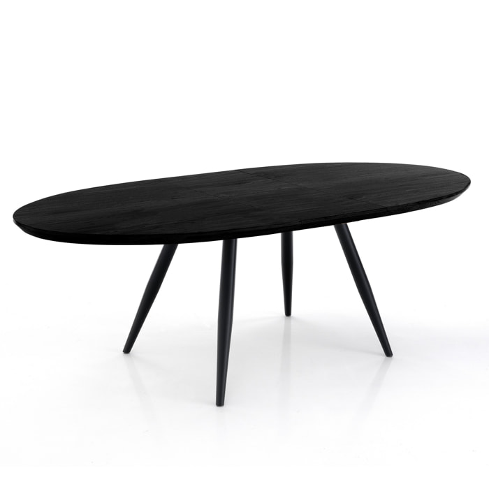 Tomasucci Table extensible ovale noire