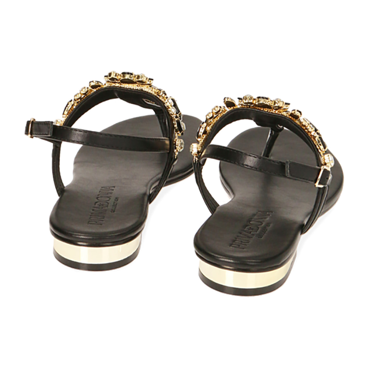 Sandalias planas negras