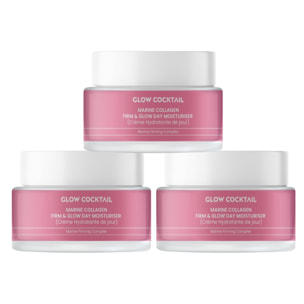 Trío de cremas de día reafirmantes e iluminadoras con colágeno marino