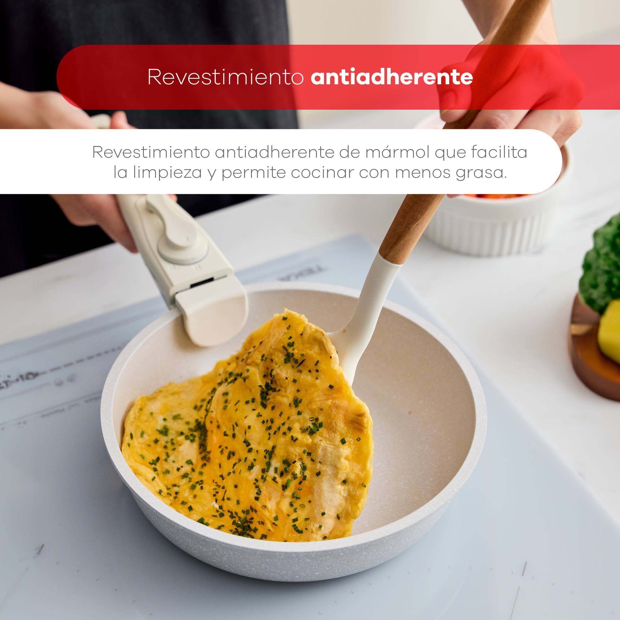 Batería de cocina 10 pzs beige/mango extraíble,3 sartenes,2 cazos,tapas y utensilios/aluminio fundido revestimiento antiadherente