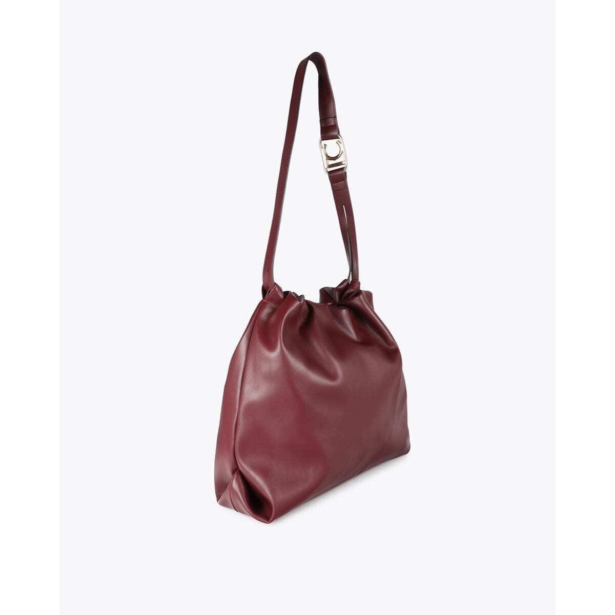 Borsa shopper effetto pelle con logo