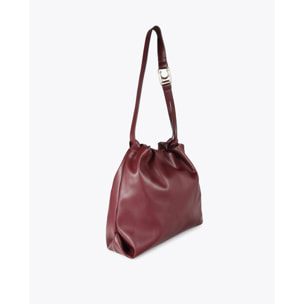 Borsa shopper effetto pelle con logo