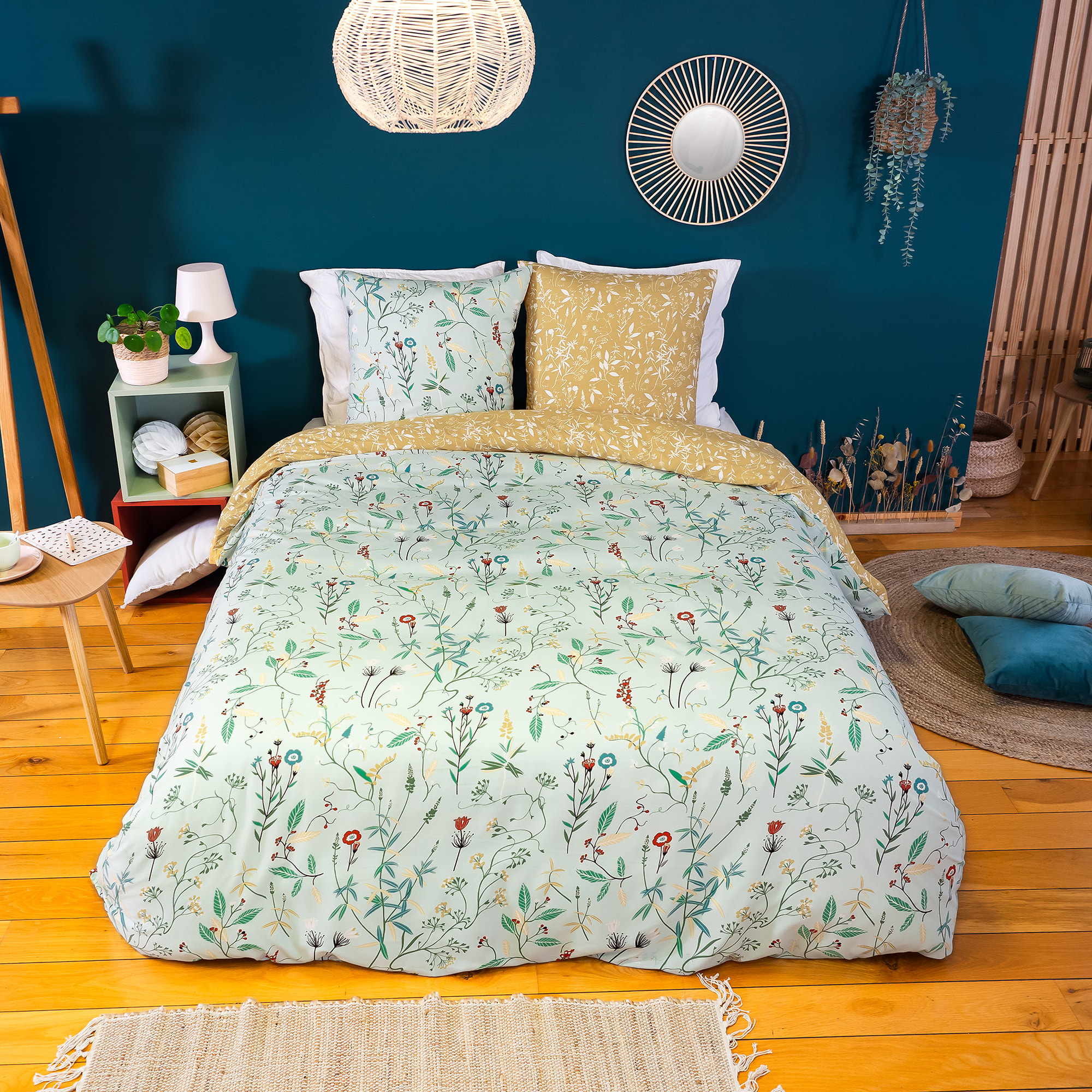 Parure De Couette 3pcs Microfibre Florissane