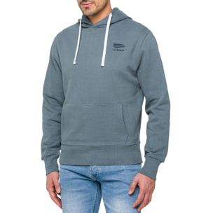 Felpa OCEANIK con cappuccio in cotone Blu minerale