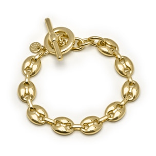 Pulsera acabada en oro amarillo de 18k