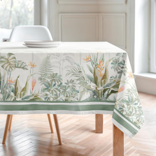 Nappe imprimée anti-tâches DAYANA VERT