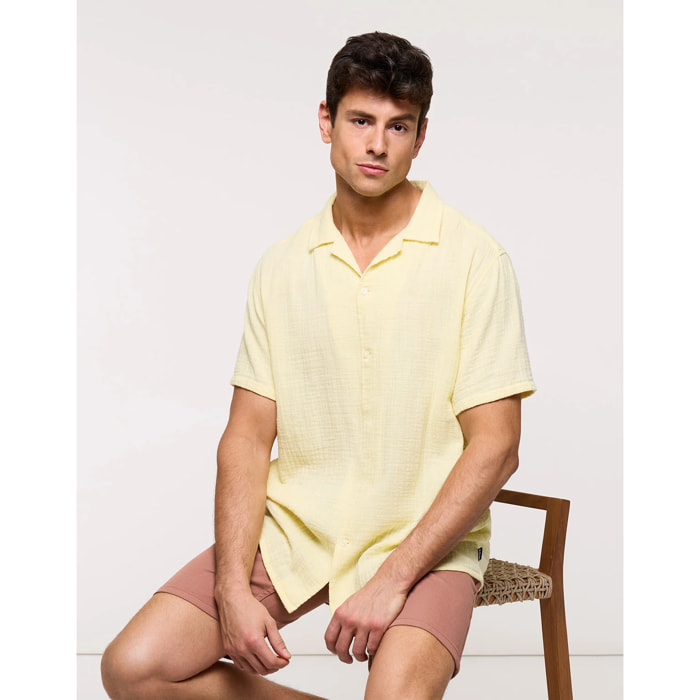 Camisa Manga Corta Amarillo Pastel - Bambino