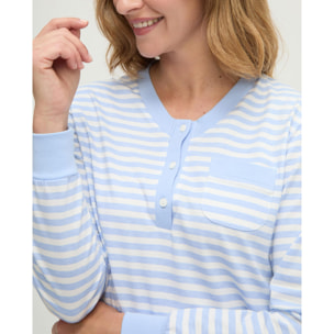 Pijama mujer con estampados y botones