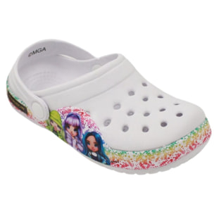 Ciabatta chiusa Rainbow High Bianca Lei Easy Shoes Bianco