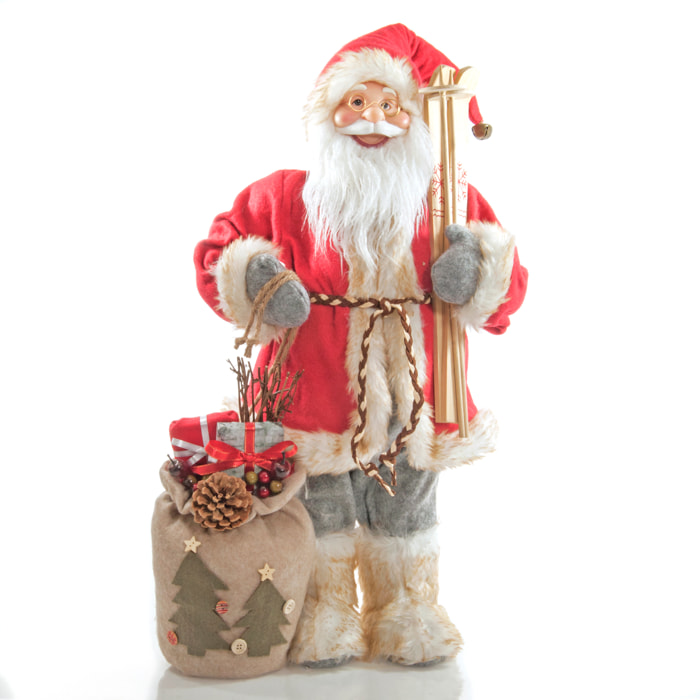 Babbo Natale Classico Con Regali - Realistico in PVC - (Altezza: 65cm - Larghezza 35cm)