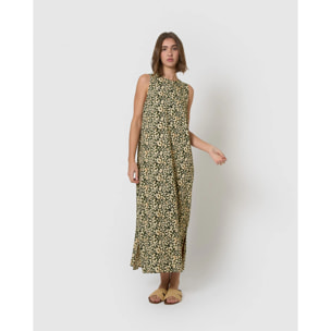 Vestido largo viscosa milina verde