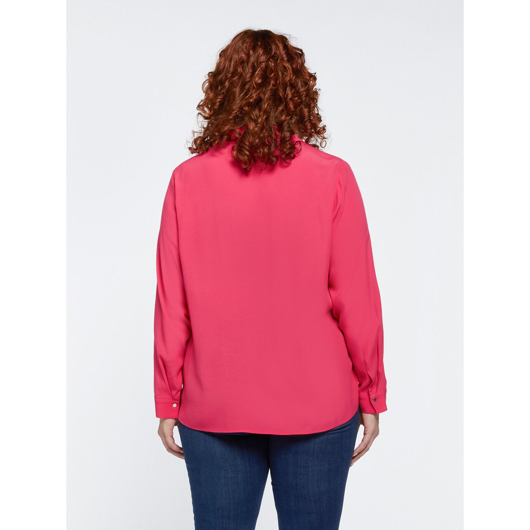 Fiorella Rubino - Blusa con piega in tessuto crêpe - Fucsia