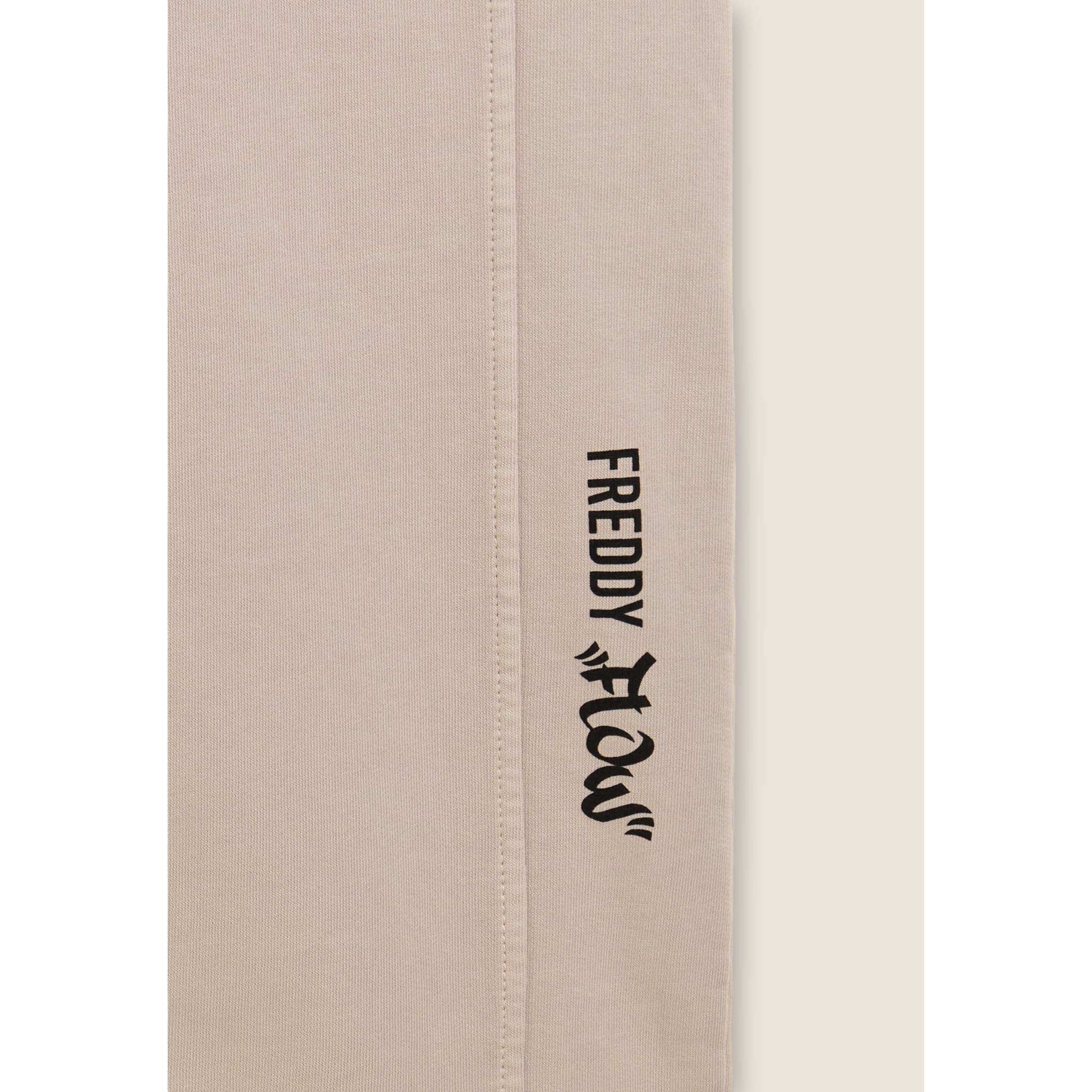 Pantaloni wide leg in felpa con stampa Flow