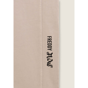 Pantaloni wide leg in felpa con stampa Flow