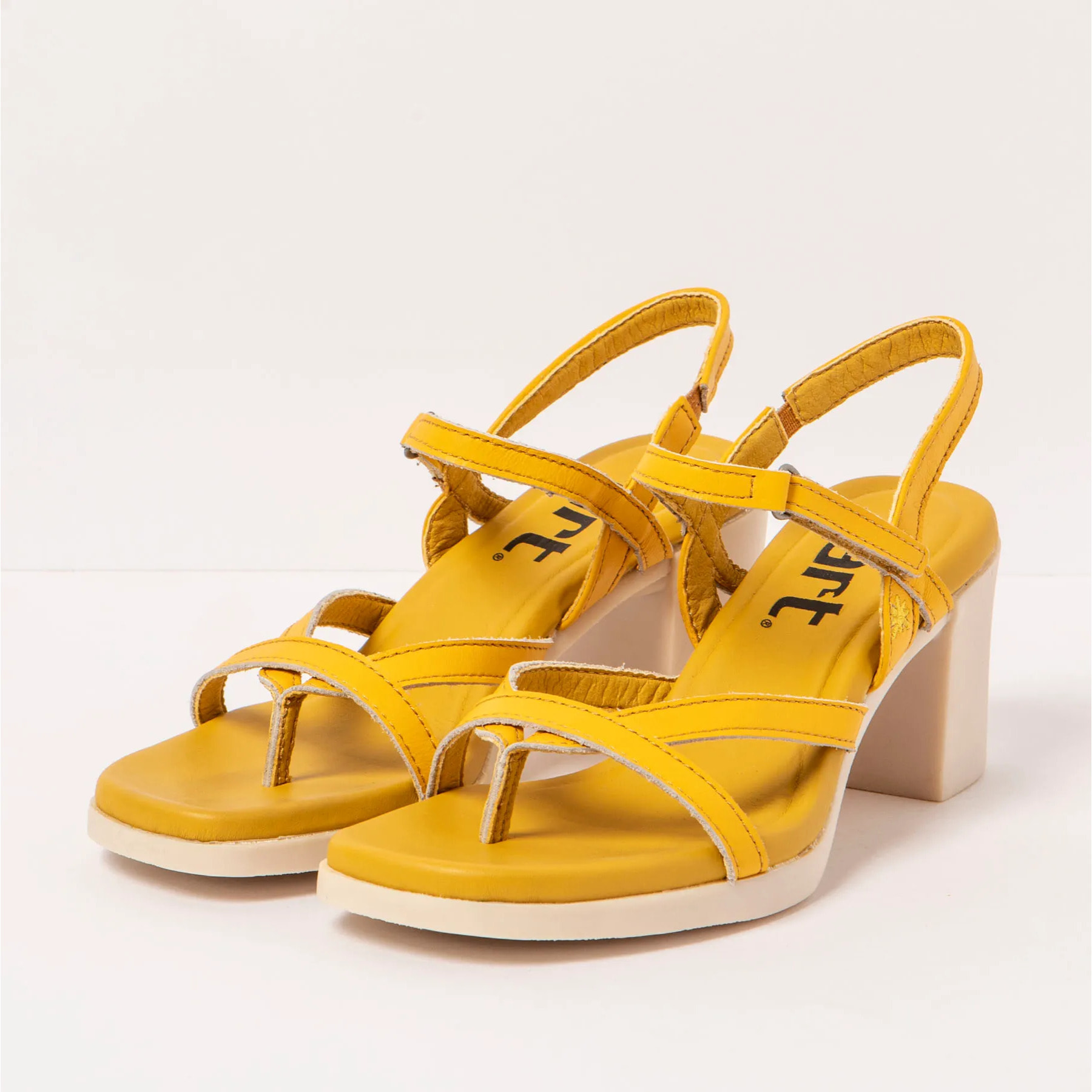 Sandalias con tacón 1844 NAPPA YELLOW/ CANNES color Yellow