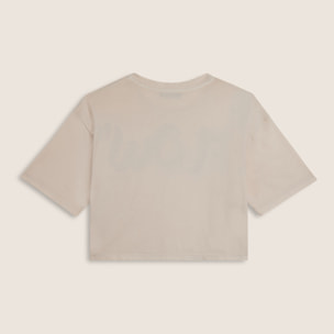 T-shirt cropped con stampa Flow centrale