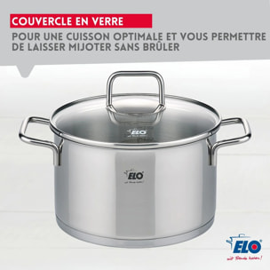 Set de 3 faitouts en inox 16 cm 20 cm et 26 cm Elo Citrin