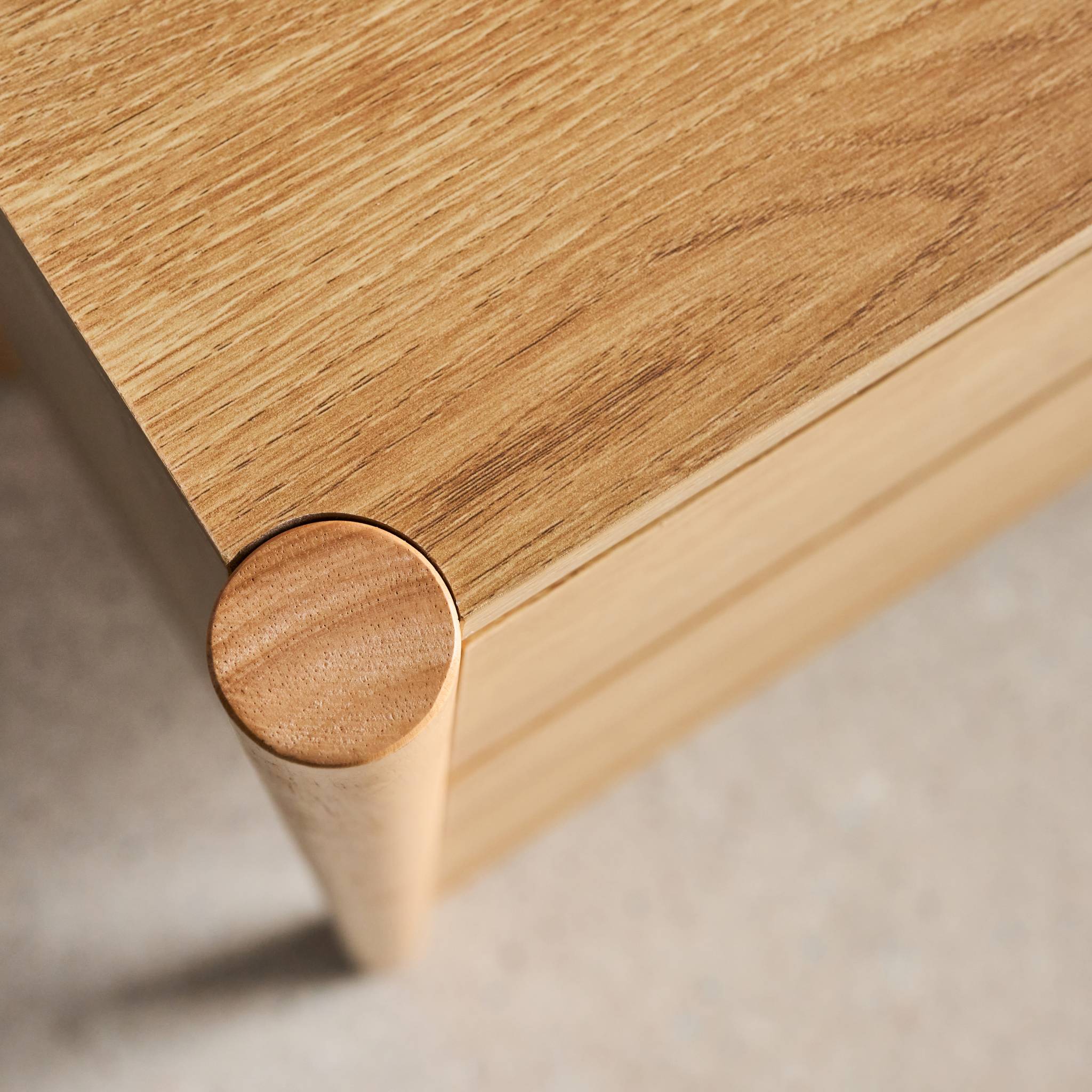 Commode décor bois 6 tiroirs  HARMONY