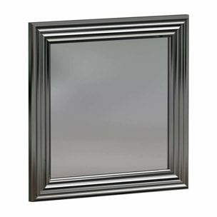 Specchio Dmaros, Specchiera, Articolo d'arredo a muro, Decorazione con specchio, 40x3h40 cm, Argento