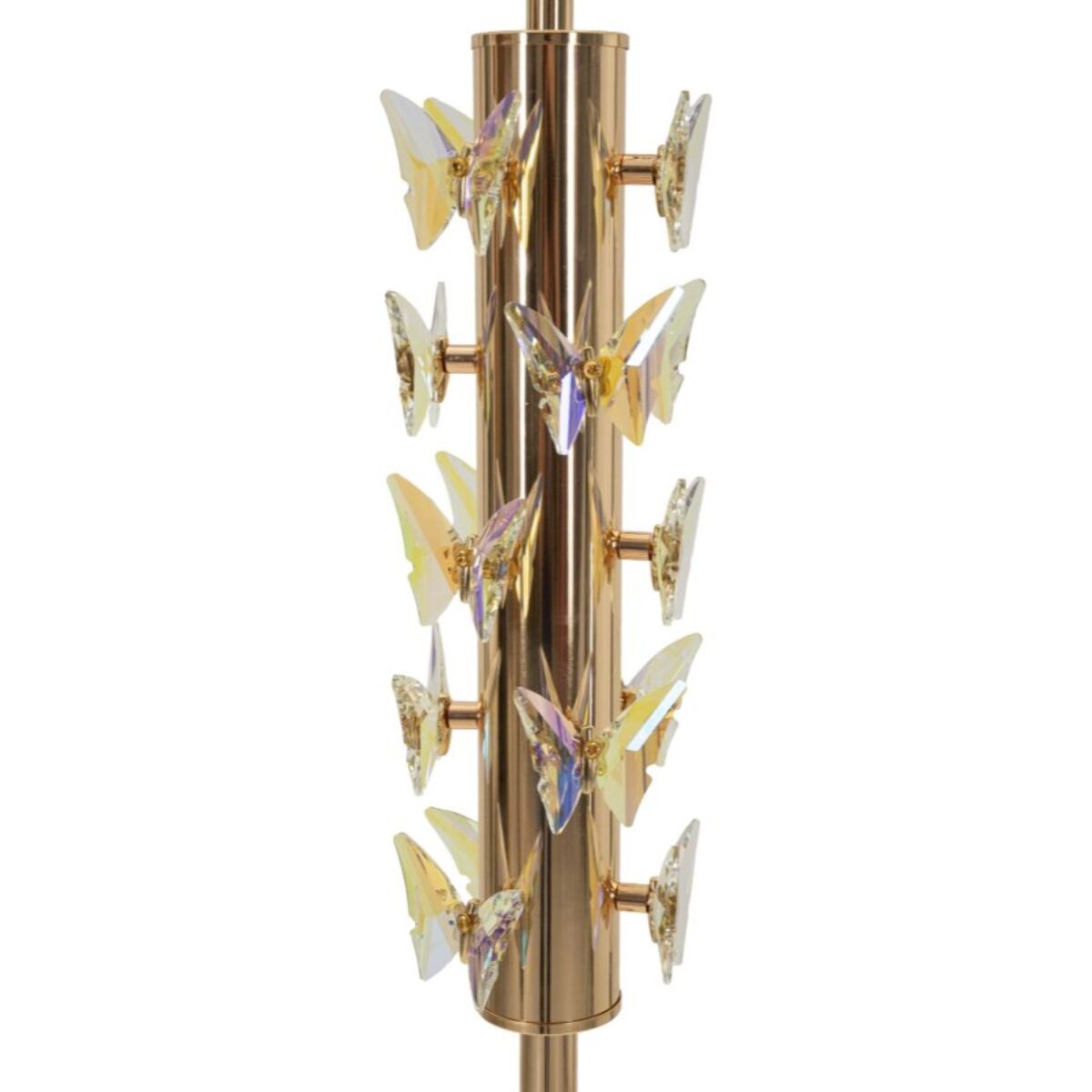 LAMPADA DA TERRA GOLD BUTTERFLY CM Ø 45X157