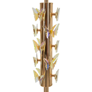 LAMPADA DA TERRA GOLD BUTTERFLY CM Ø 45X157