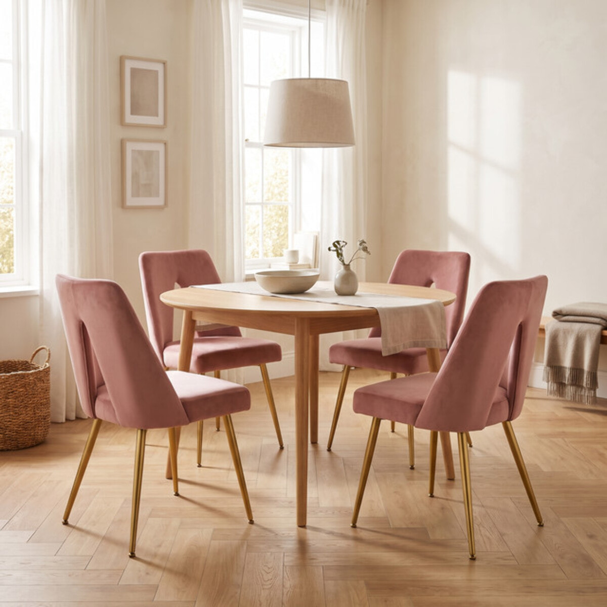 Sedia Imbottita in Effetto Velluto con Schienale Aperto e Gambe Oro, Design Moderno ed Elegante per Sala da Pranzo, Cucina, Soggiorno, Studio e Ufficio