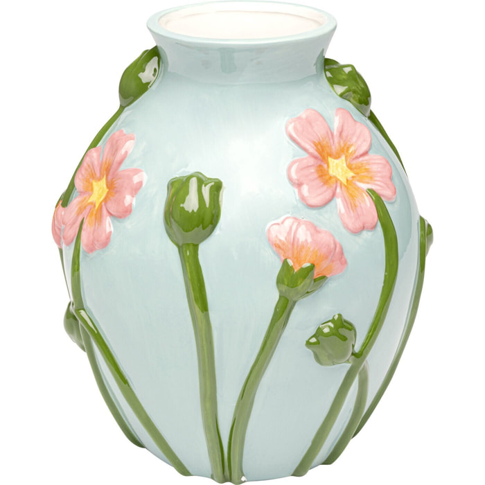 Vase bleu fleurs Kare Design
