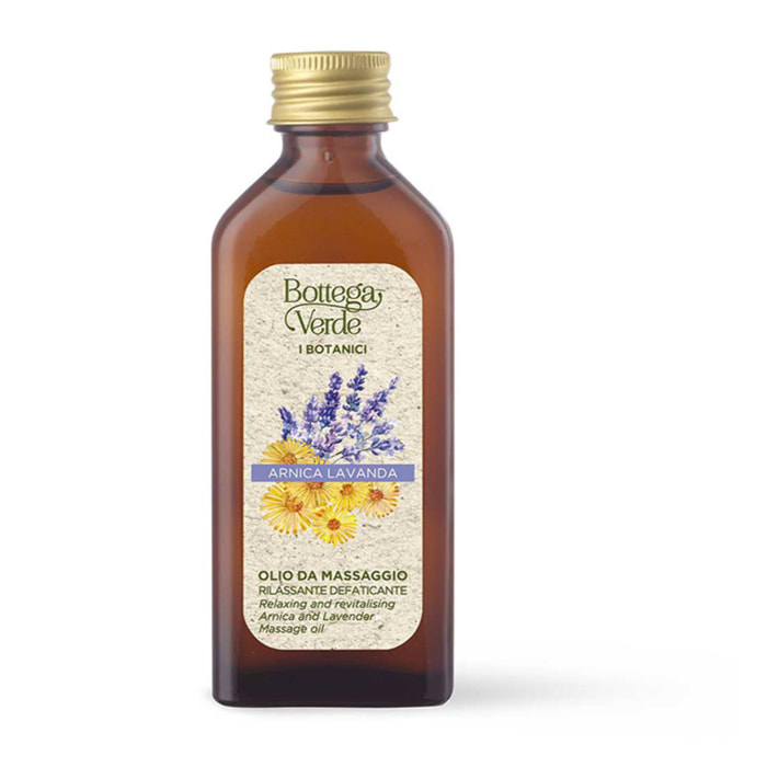 I Botanici di BV - Aceite de masaje - Árnica y Lavanda - relajante revitalizante (100 ml)