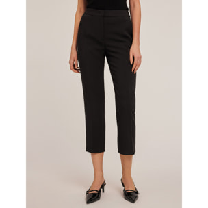 Motivi - Pantaloni regular con piega stirata - Nero