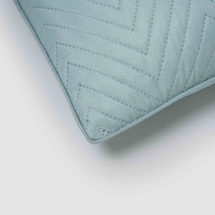 Cojín liso zig-zag verde tiffany