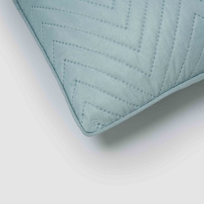 Cojín liso zig-zag verde tiffany