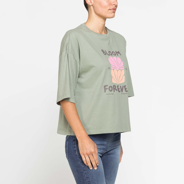 T-SHIRT OVERSIZE CON STAMPA