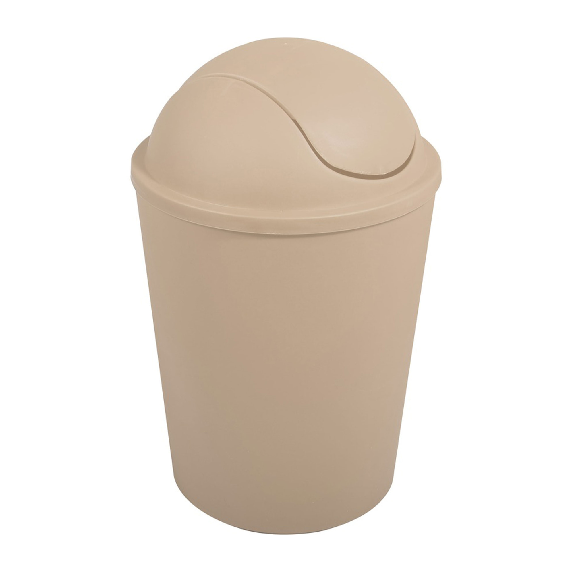 Cubo de basura "AKO" 5,5L  con tapa abatible Beige