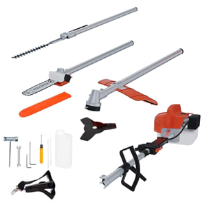 Decespugliatore A Scoppio Benzina 52 cc 4 in 1 Multifunzione Tagliasiepi Troncarami Motosega Tagliabordi Per Uso Domestico Professionale Potatura