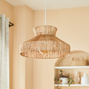 Suspension "Zelia" jute beige D38cm