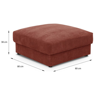 Pouf en velours côtelé - ROBIN