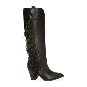 Camperos negros, tacón 9,5 cm.