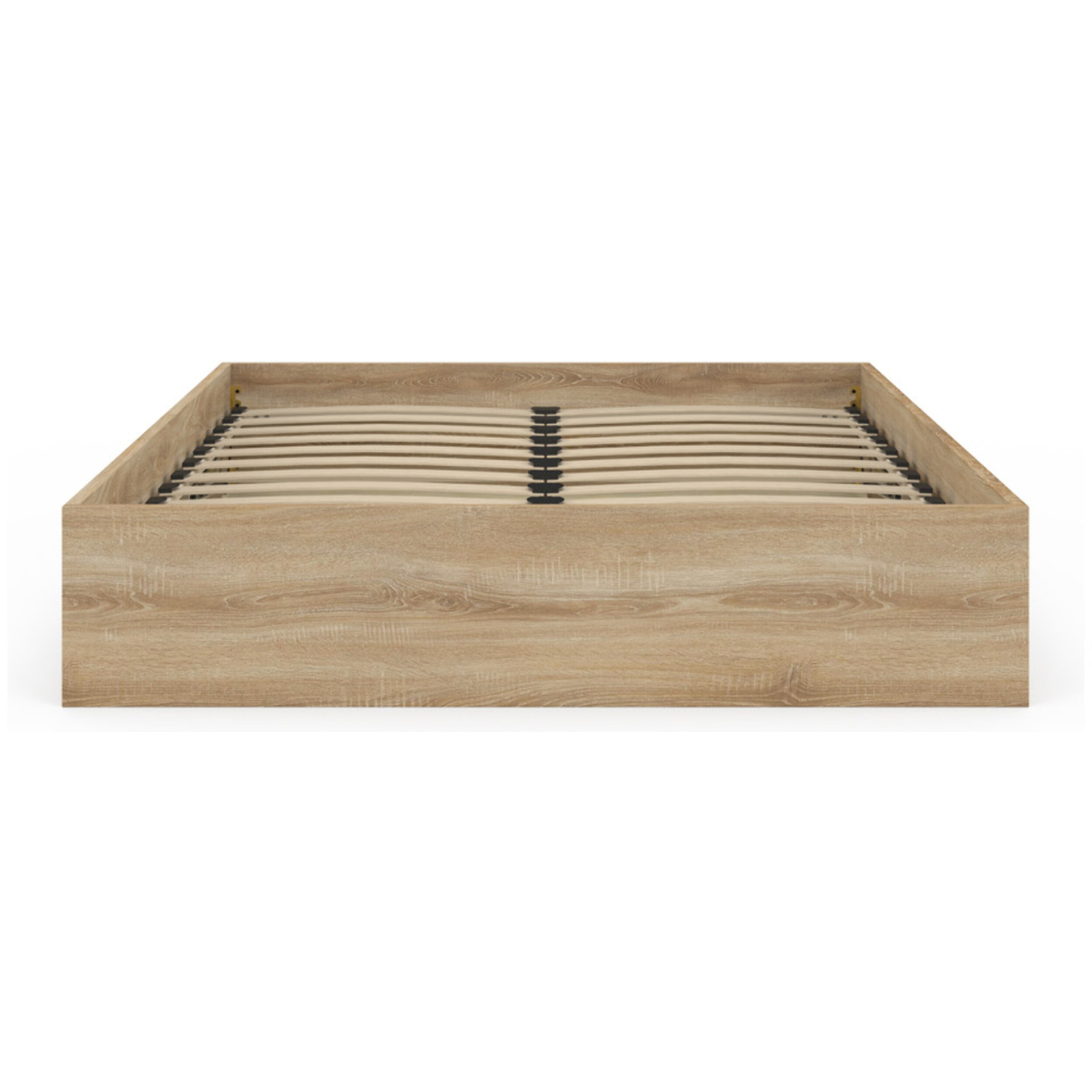 Lit coffre Malta 140x190cm effet bois naturel