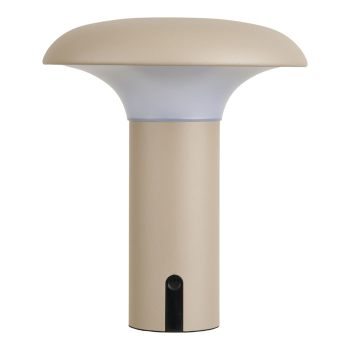 Lampada LED solare ricaricabile Ramsey in PP beige ø18 cm