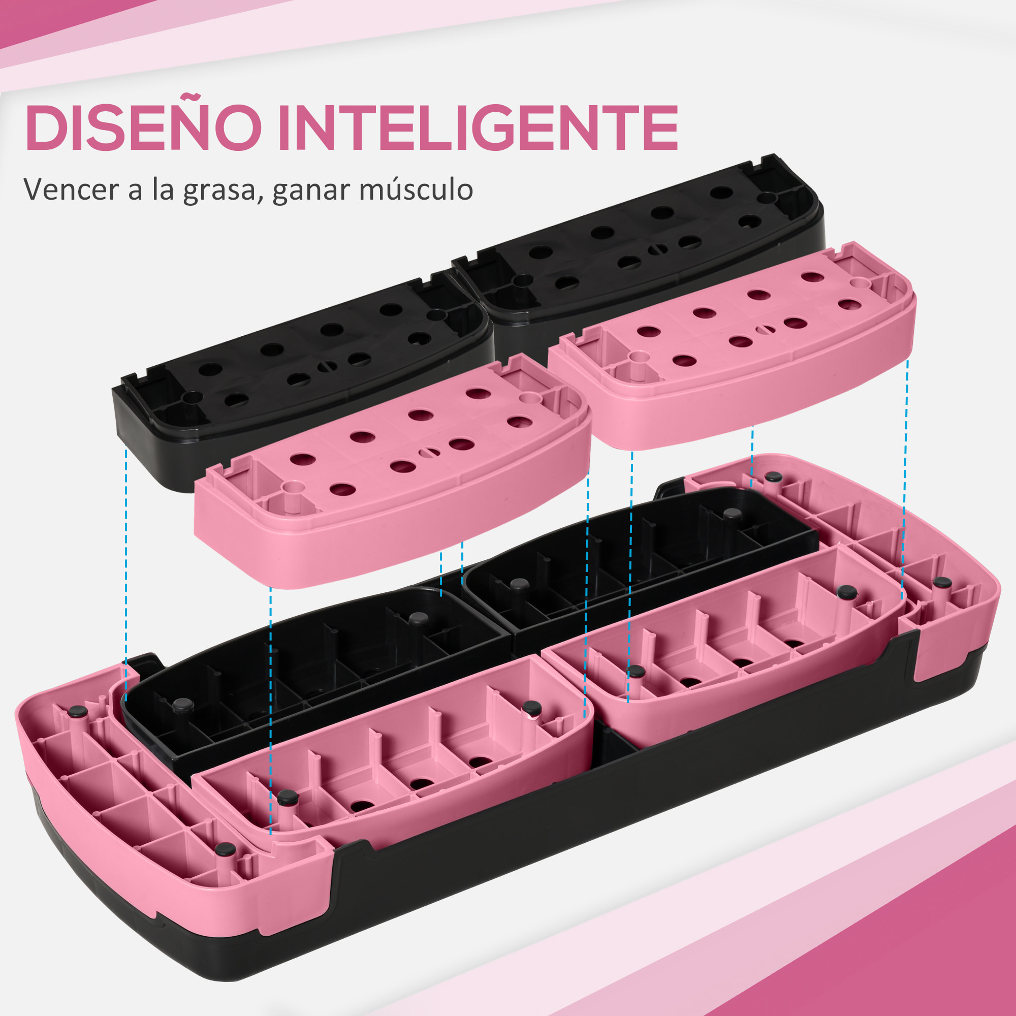 Step de Aeróbic Step para Fitness Antideslizante con Altura Regulable 3 Niveles de 80x31x10/15/20 cm Tabla Plataforma Stepper para Deporte y Ejercicio en Casa Gimnasia Carga 150 kg Rosa