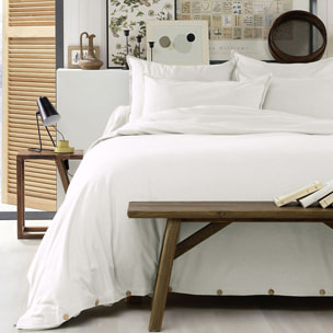 Housse de couette 100% flanelle blanc