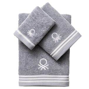 Set 3pcs toallas de baño  gris  benetton