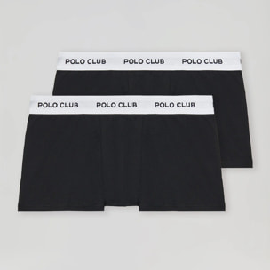 Pack di due boxer neri con logo Polo Club
